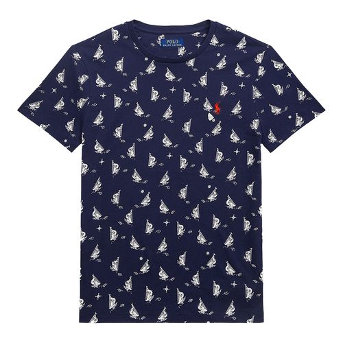 Áo Thun Nam Ralph Lauren Classic Fit Printed Jersey T-Shirt 623001 - NVY Màu Navy Size XS