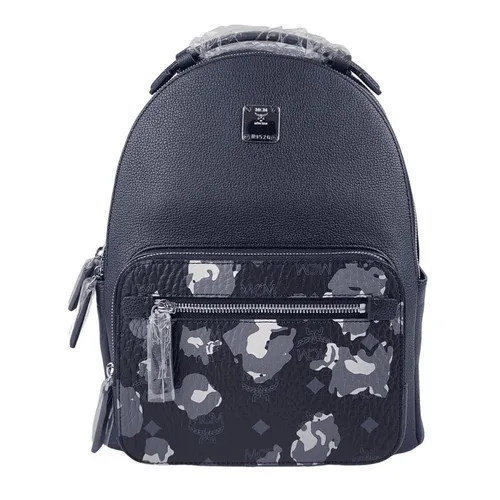 Túi xách MCM Balo - Balo MCM Visetos Leather Camo Floral Stark Backpack Màu Xanh Navy - Vua Hàng Hiệu