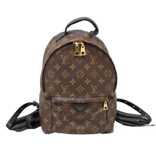 Túi xách Louis Vuitton Balo - Balo Nữ Louis Vuitton LV Classic Monogram Palm Springs PM Backpack Màu Nâu Đen - Vua Hàng Hiệu