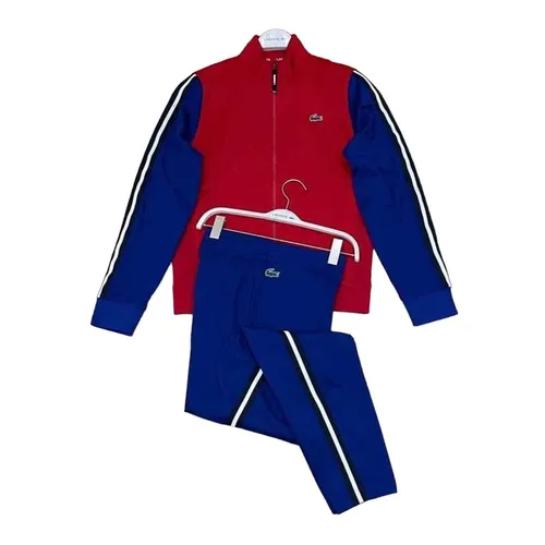 Thời trang - Bộ Quần Áo Dài Tay Lacoste Sport Two-Tone Technical Piqué Zip Sweatshirt Màu Xanh/Đỏ Size 3 - Vua Hàng Hiệu