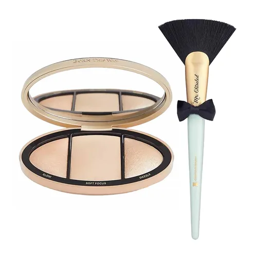 Too Faced - Combo Phấn Bắt Sáng Too Faced Born This Way Turn Up Màu Medium + Cọ Trang Điểm Too Faced Mr.Chiseled 2 Món - Vua Hàng Hiệu