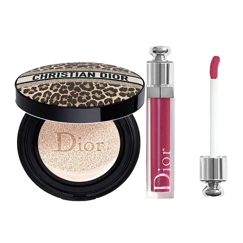 Trang điểm Dior Bộ sản phẩm - Combo Phấn Nước Dior Forever Couture Perfect Cushion Tone 00 + Son Dưỡng Dior Addict Stellar Gloss 874 Shiny-D 2 Món - Vua Hàng Hiệu