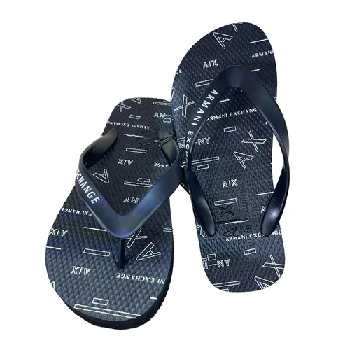 Dép Xỏ Ngón Armani Exchange XUQOO1/XV150 Sandals Màu Đen Size 39