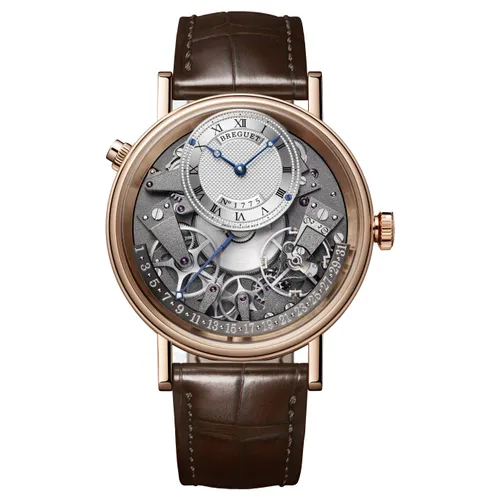 Đồng Hồ Breguet Tradition Automatic Retrograde Date 7597BR/G1/9WU Màu Nâu Vàng Hồng