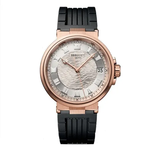 Đồng hồ - Đồng Hồ Nam Breguet Marine 5517BR/12/5ZU Rubber Màu Đen/Vàng Hồng - Vua Hàng Hiệu