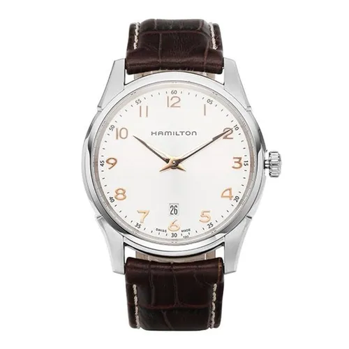 Hamilton - Đồng Hồ Nam Hamilton Jazzmaster Thinline Silver Dial Brown Leather H38511513 Màu Bạc Nâu - Vua Hàng Hiệu