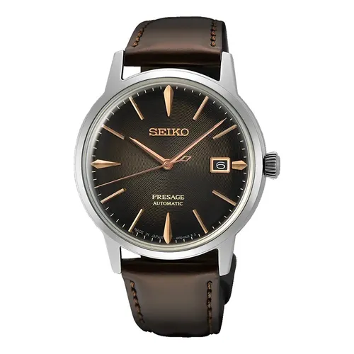 Đồng Hồ Nam Seiko Presage Cocktail SRPJ17J1 Màu Nâu Đen