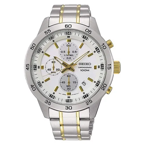 Đồng hồ - Đồng Hồ Nam Seiko Quartz SKS643P1 Chronograph 44mm Màu Bạc Trắng - Vua Hàng Hiệu