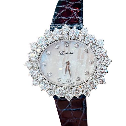 Đồng Hồ Nữ Chopard L’Heure Du Diamant Oval Medium Size 36mm Màu Đen