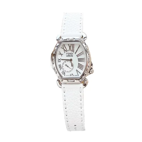 Đồng Hồ Nữ Fendi Selleria Ladies Leather Watch Màu Trắng