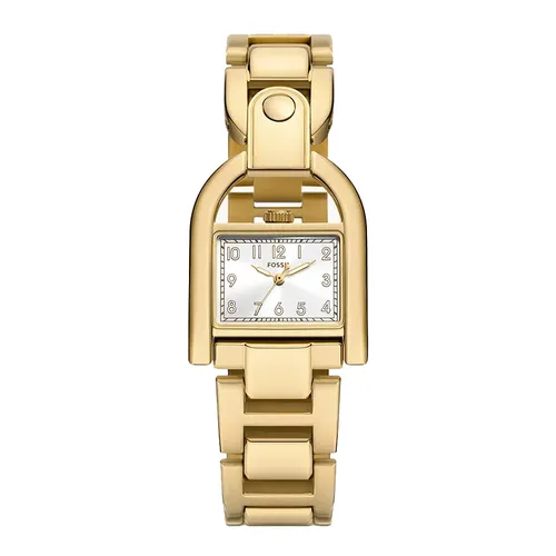 Đồng Hồ Nữ Fossil Harwell Three-Hand Gold-Tone Stainless Steel Watch ES5327 Màu Vàng