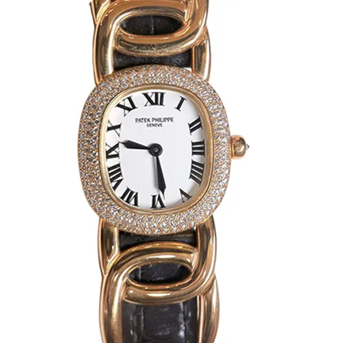 Đồng hồ - Đồng Hồ Nữ Patek Philippe Lady Golden Ellipse Màu Đen - Vua Hàng Hiệu