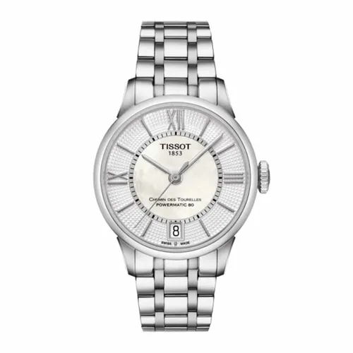 Tissot - Đồng Hồ Nữ Tissot Chemin Des Tourelles Powermatic 80 Ladies T099.207.11.118.00 (T0992071111800) Màu Bạc - Vua Hàng Hiệu