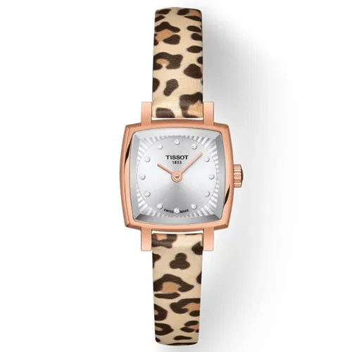 Đồng Hồ Nữ Tissot Lovely Diamond Animal Print Two Tone Leather Strap T0581093703600 Màu Be Bạc - Đồng hồ - Vua Hàng Hiệu