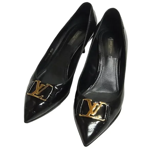 Giày Cao Gót Nữ Louis Vuitton LV Patent Leather Hardware Pump Black Màu Đen Size 37.5