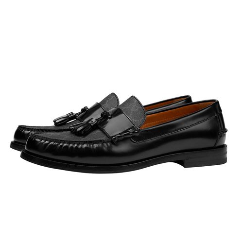 Giày Lười Nam Gucci GG Loafer Black 673817 17X30 1000 Màu Đen Size 5