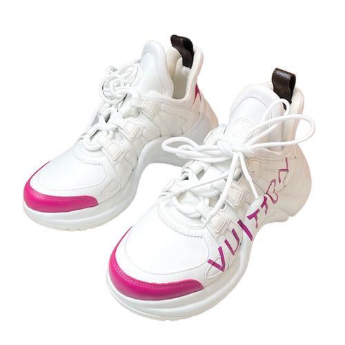 Giày Sneaker Nữ Louis Vuitton LV Archlight Màu Trắng Hồng Size 37.5