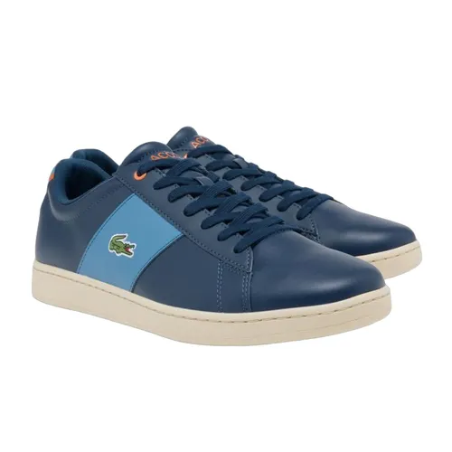 Giày Thể Thao Lacoste Carnaby 0121 Leather And Synthetic Trainers Shoes Màu Xanh Navy Size 40