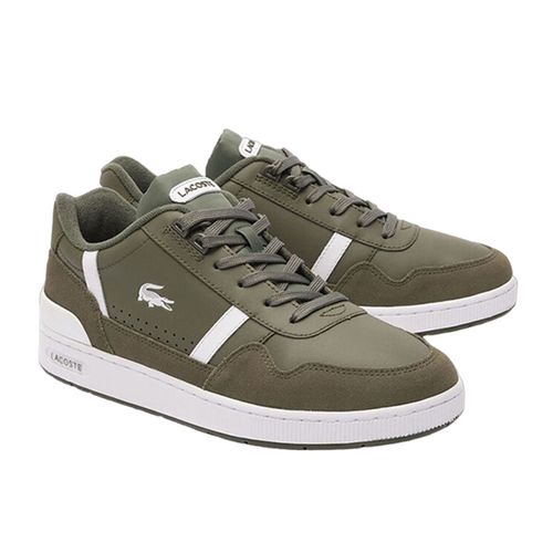 Giày Thể Thao Nam Lacoste T-Clip 2236 Màu Xanh Olive Size 40.5
