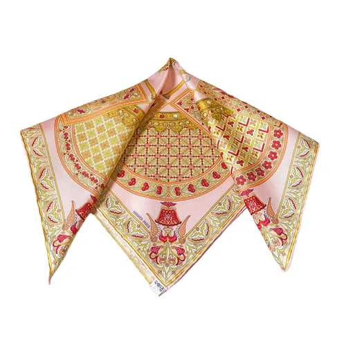Thời trang - Khăn Nữ Hermès Scarf Silk Ciels Byzantins Màu Hồng - Vua Hàng Hiệu