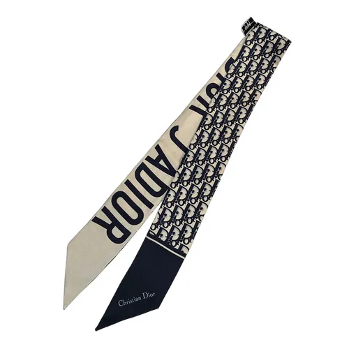 Dior - Khăn Nữ Dior Silk Printed Scarf Màu Xanh Navy - Vua Hàng Hiệu