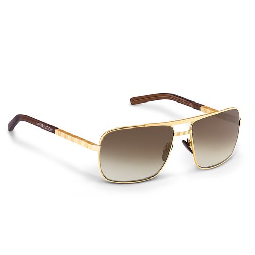 Kính Mát Louis Vuitton LV Attitude Pilote Sunglasses Z0259U Màu Nâu/Vàng