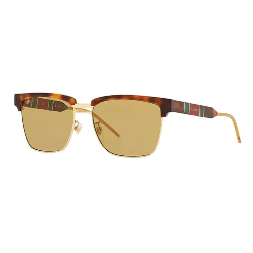 Kính Mát Nam Gucci&nbsp;Men's Rectangular Sunglasses GG0603S 006S Màu Nâu Havana