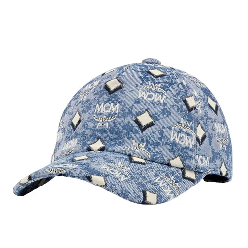 Mũ MCM Monogram Logo Tapestry Blue MEC BATQ01 LU001 Màu Xanh