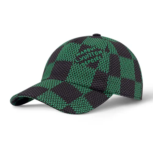 Mũ nón Louis Vuitton Mũ lưỡi trai - Mũ Nam Louis Vuitton LV Damier Pop Cap M7395M Màu Xanh Lá Phối Đen Size M - Vua Hàng Hiệu