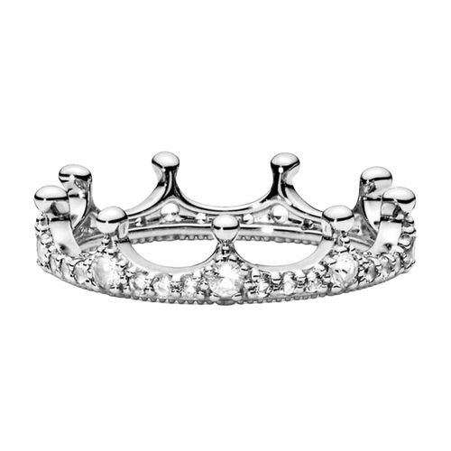 Nhẫn Nữ Pandora Moments Silver Ring Small Stone Crown 197087CZ Màu Bạc Size 50