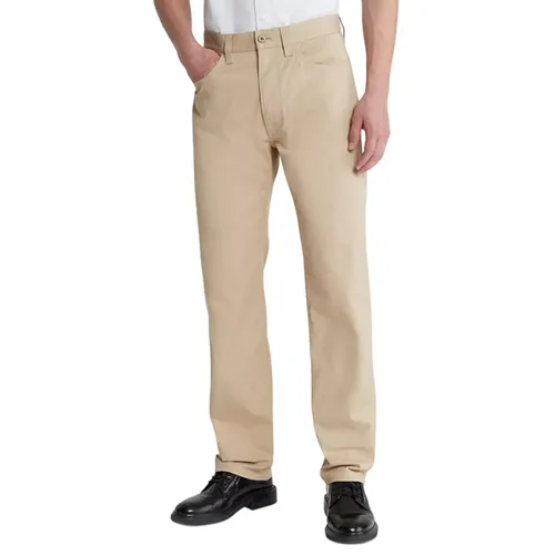 Calvin Klein - Quần Dài Nam Calvin Klein CK Straight Fit Signature 5-Pocket Chino Pants 40LP622 231 Màu Be Size 30 - Vua Hàng Hiệu