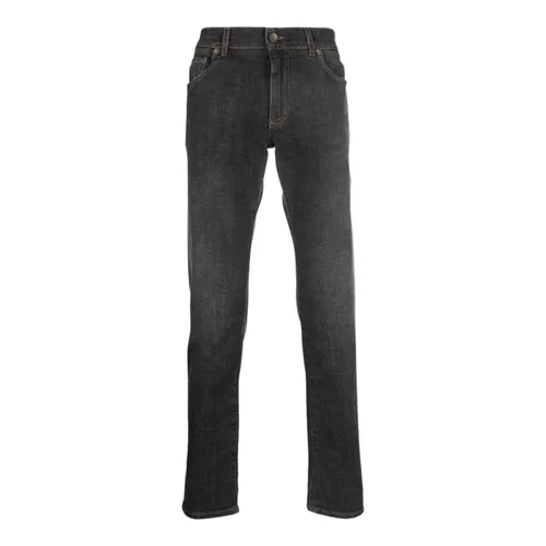 Dolce & Gabbana Quần jeans Vải cao cấp - Quần Jean Nam Dolce & Gabbana D&G Slim Tag Gold GY07CD G8FQ0 Màu Xám Đậm Size 44 - Vua Hàng Hiệu