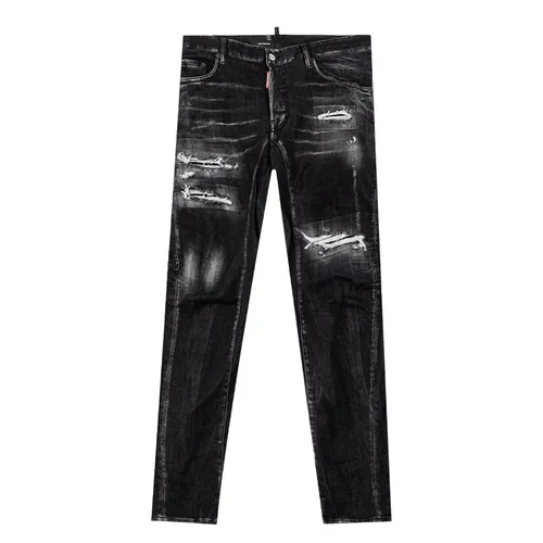 Quần Jean Nam Dsquared2 Black Ripped Wash Tidy Biker Fit S71LB1271 S30503 900 Màu Đen - Thời trang - Vua Hàng Hiệu