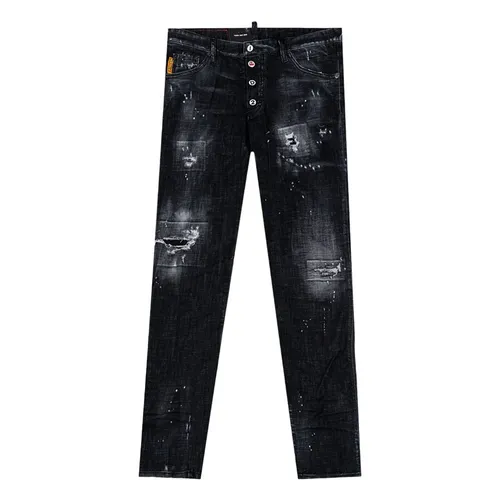 Thời trang Đen xám Quần jeans - Quần Jean Nam Dsquared2 Pac Man Grey Wash Skater Fit S71LB1333 S30357 Màu Đen Xám - Vua Hàng Hiệu