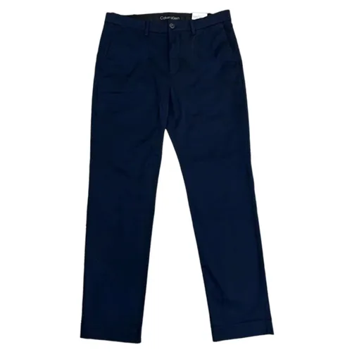 Calvin Klein - Quần Kaki Nam Calvin Klein CK Solid Slim Fit Trousers Casual 40VP650 Màu Xanh Navy Size 32 - Vua Hàng Hiệu