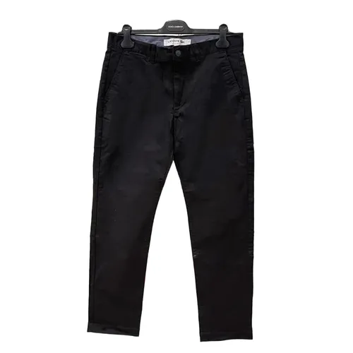 Thời trang Đen Quần kaki - Quần Kaki Nam Lacoste Men's Textured Stretch Regular Fit Màu Đen Size 33 - Vua Hàng Hiệu