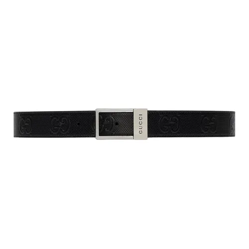 Thắt Lưng Gucci GG Belt With Rectangular Buckle 7223701W30G1000 Màu Đen Size 100 - Thắt lưng - Vua Hàng Hiệu