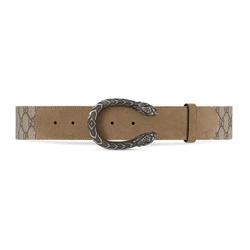 Thắt lưng Gucci - Thắt Lưng Nữ Gucci Dionysus GG Supreme Belt Màu Ghi Nâu Size 75 - Vua Hàng Hiệu