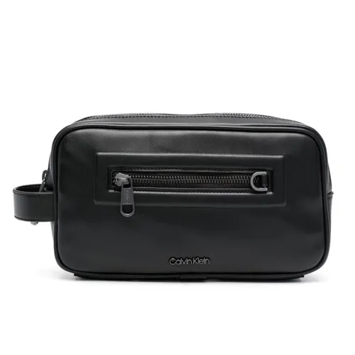 Túi Cầm Tay Nam Calvin Klein CK Elevated Slim Washbag Màu Đen