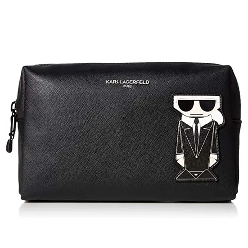 Túi Cầm Tay Nữ Karl Lagerfeld Paris Women's Cosmetic Bag Màu Đen