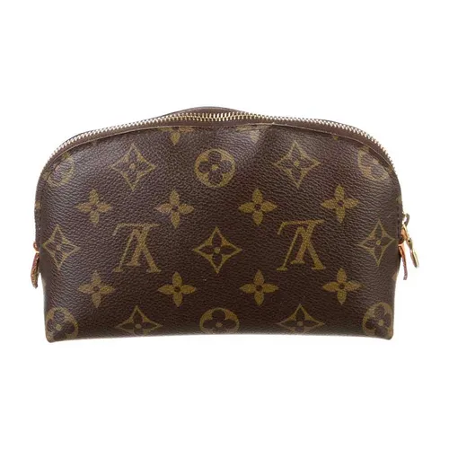 Túi Cầm Tay Nữ Louis Vuitton LV Vintage Monogram Cosmetic Pouch PM Màu Nâu Đen