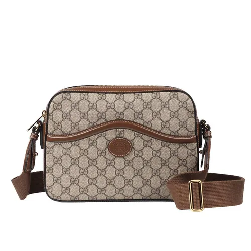 Túi Đeo Chéo Gucci Messenger With Interlocking G 675891 92THG 8563 Màu Nâu
