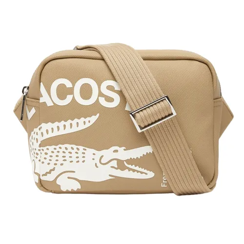 Túi Đeo Chéo Nam Lacoste Men's Contrast Branded Rectangular Reporter Bag NH4032HF Màu Be