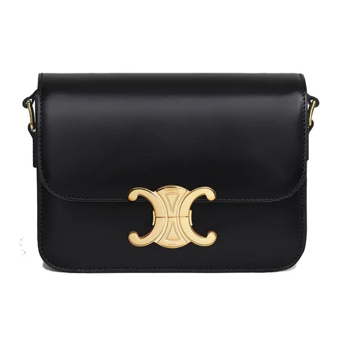 Túi xách - Túi Đeo Chéo Nữ Celine Teen Triomphe Bag In Shiny Calfskin Black 188423BF4.38NO Màu Đen - Vua Hàng Hiệu