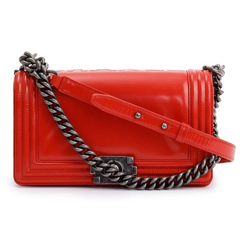 Túi Đeo Chéo Nữ Chanel Medium Original Clasp Boy Bag Màu Đỏ
