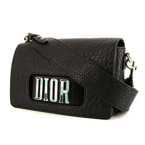 Túi Đeo Chéo Nữ Dior J'Adior Shoulder Bag In Black Grained Leather Màu Đen