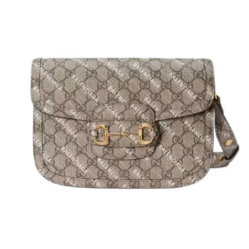 Túi Đeo Chéo Gucci The Hacker Project Small Horsebit 1955 Beige Bag Màu Be Họa Tiết