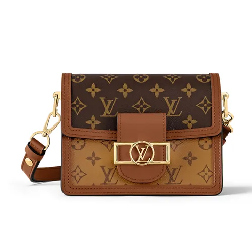 Túi Đeo Chéo Nữ Louis Vuitton LV Dauphine Mini Monogram Brown M45959 Màu Nâu Đen