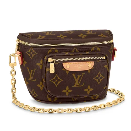 Túi xách - Túi Đeo Chéo Nữ Louis Vuitton LV Mini Bumbag M82335 Màu Nâu Đen - Vua Hàng Hiệu