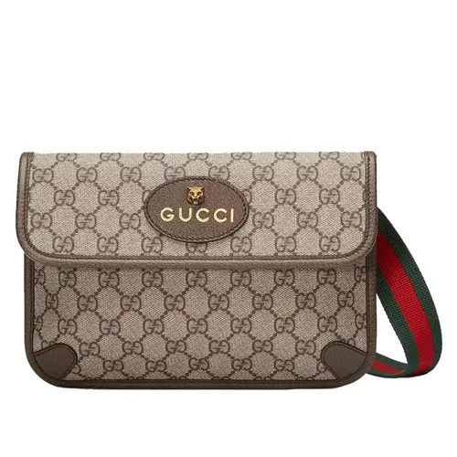 Túi Đeo Chéo Unisex Gucci Neo Vintage GG Supreme Belt Bag Brown 493930-9C2VT-8745 Màu Nâu Be